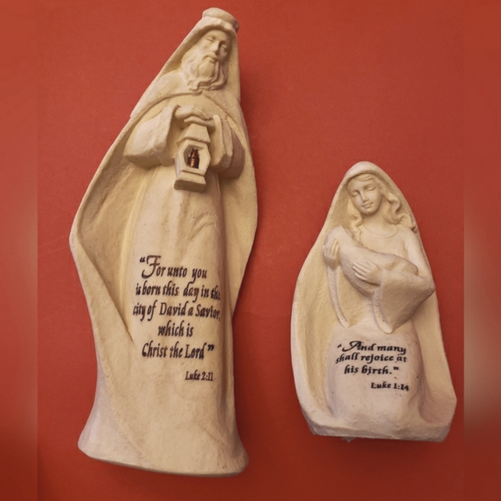 Handcrafted Cream Nativity Figurines